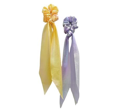 ๐โจ shimmer ribbon scrunchies with tail for girls โ shining hair scarf scrunchies (pack of 6) ๐๐ ๐โจ shimmer ribbon scrunchies with tail for girls โ shining hair scarf scrunchies (pack of 6) ๐๐