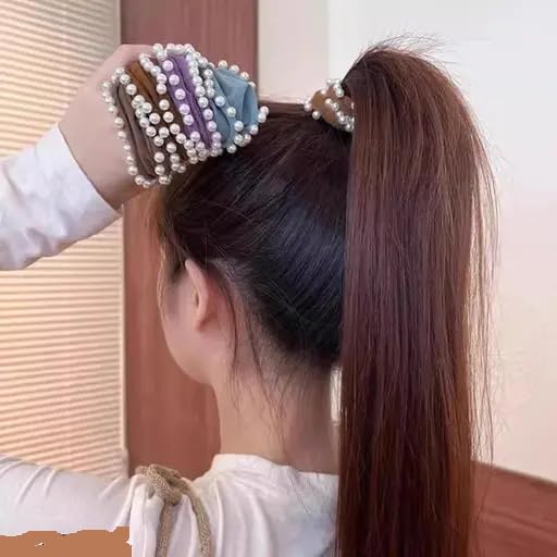 ๐๐ค bownbelle korean pearl scrunchies set for girls โ elegant beaded hair ties for high ponytails & ball buns (5 pcs) โจ๐ซ ๐๐ค bownbelle korean pearl scrunchies set for girls โ elegant beaded hair ties for high ponytails & ball buns (5 pcs) โจ๐ซ