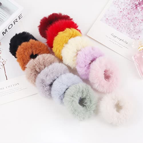 ๐๐ธ bownbelle multicolor fur scrunchies set for women & girls โ soft floral style hair accessories for everyday & party styling (pack of 12) โจ๐ ๐๐ธ bownbelle multicolor fur scrunchies set for women & girls โ soft floral style hair accessories for everyday & party styling (pack of 12) โจ๐