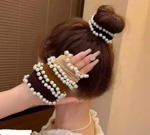 ๐๐ค bownbelle korean pearl scrunchies set for girls โ elegant beaded hair ties for high ponytails & ball buns (5 pcs) โจ๐ซ ๐๐ค bownbelle korean pearl scrunchies set for girls โ elegant beaded hair ties for high ponytails & ball buns (5 pcs) โจ๐ซ