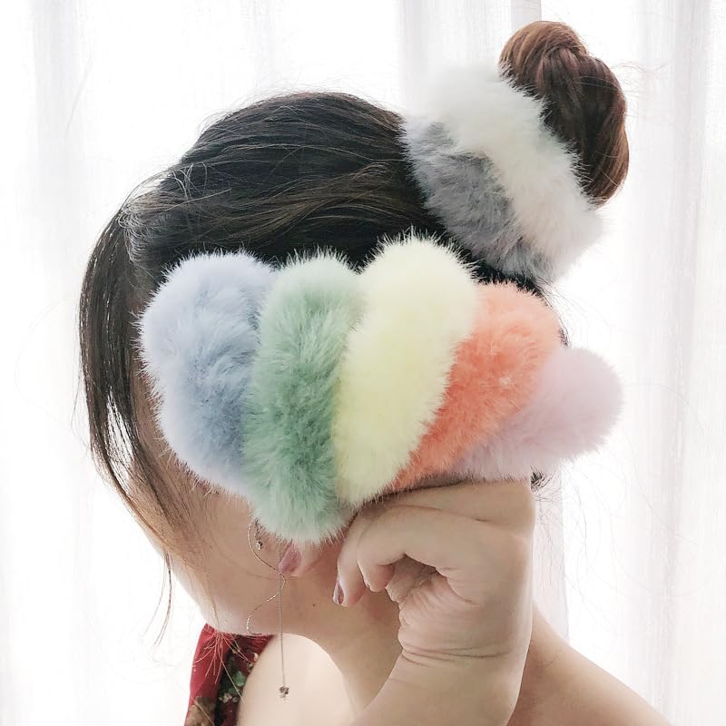 ๐๐ธ bownbelle multicolor fur scrunchies set for women & girls โ soft floral style hair accessories for everyday & party styling (pack of 12) โจ๐ ๐๐ธ bownbelle multicolor fur scrunchies set for women & girls โ soft floral style hair accessories for everyday & party styling (pack of 12) โจ๐