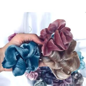 🎀✨ bownbelle premium soft net scrunchies set for women & girls – elegant lightweight hair accessories for daily, office & party styling (12 pcs) 💖🌸