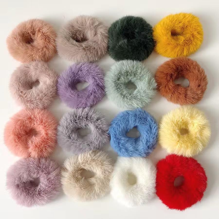 ๐๐ธ bownbelle multicolor fur scrunchies set for women & girls โ soft floral style hair accessories for everyday & party styling (pack of 12) โจ๐ ๐๐ธ bownbelle multicolor fur scrunchies set for women & girls โ soft floral style hair accessories for everyday & party styling (pack of 12) โจ๐